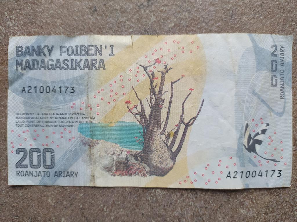 Madagaszkár 200 Ariary bankjegy