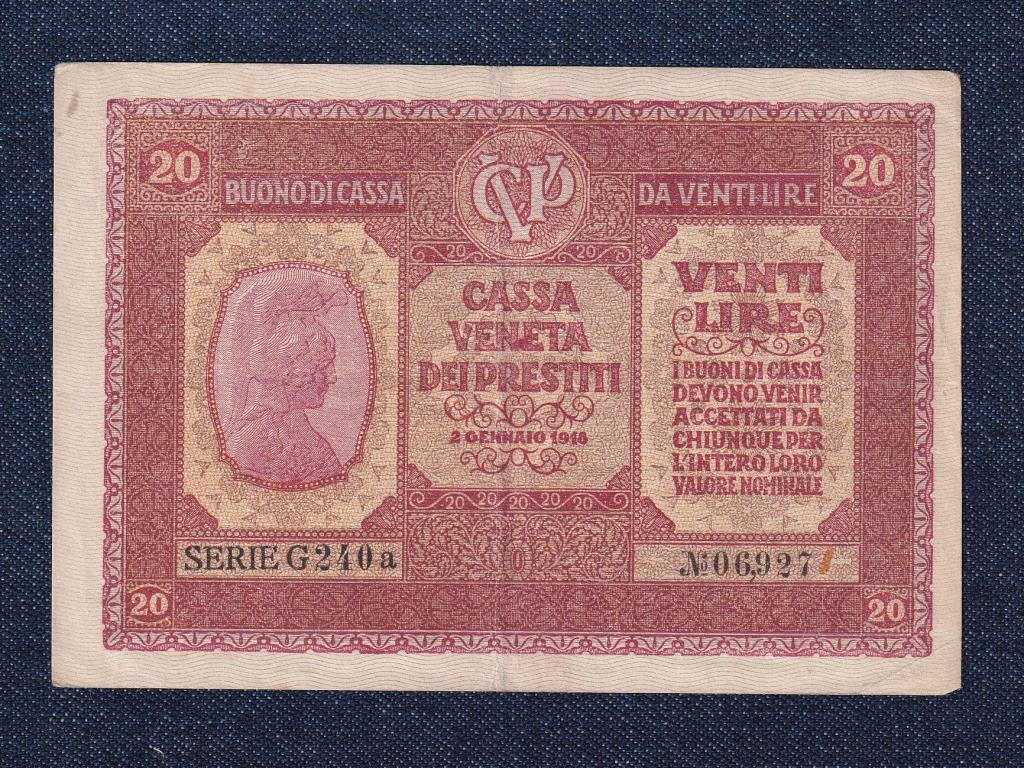 Olaszország Osztrák-magyar megszállás 20 Líra bankjegy