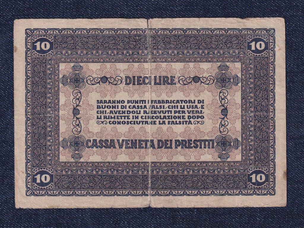 Olaszország Osztrák-magyar megszállás 10 Líra bankjegy