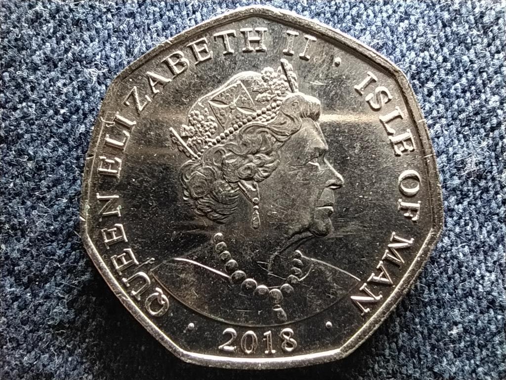 Man-sziget II. Erzsébet 50 penny