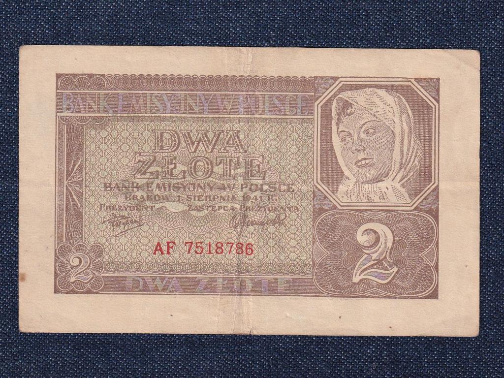 Lengyelország II. VH Német megszállás 2 Zloty bankjegy