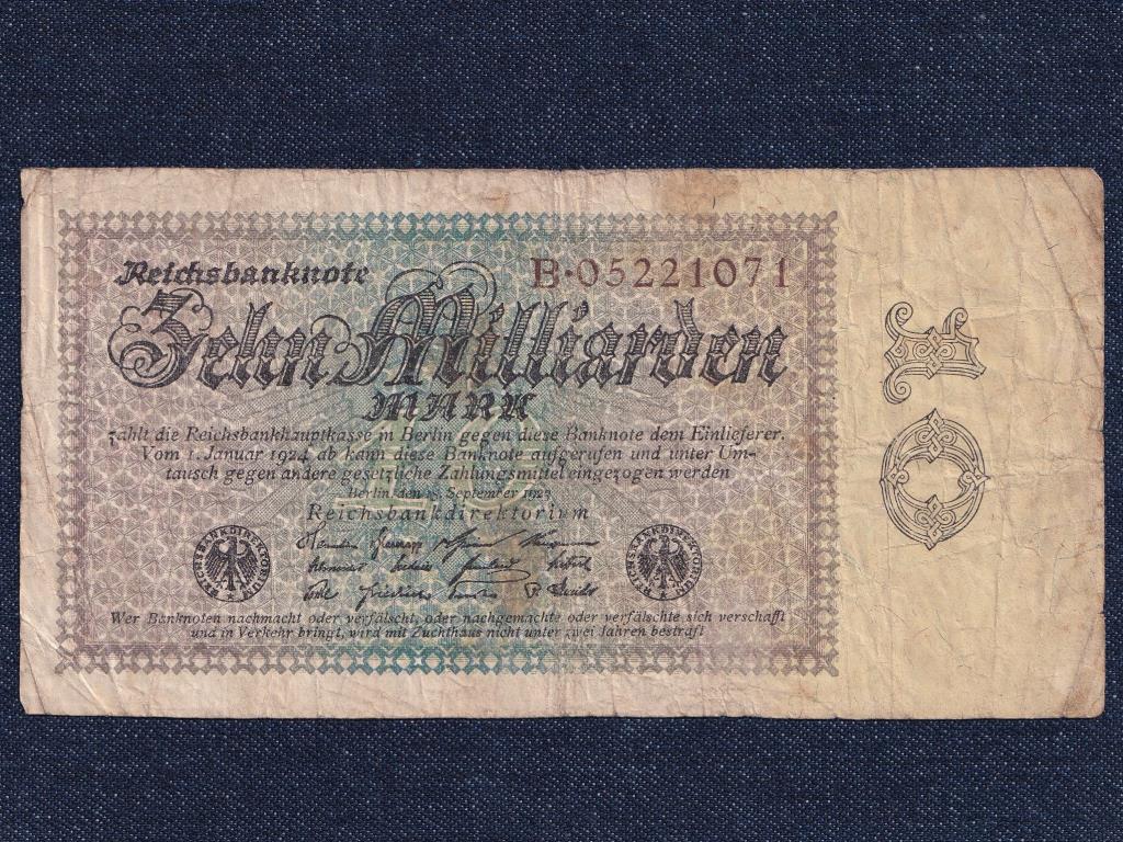 Németország Weimari Köztársaság (1919-1933) 10 milliárd Márka bankjegy