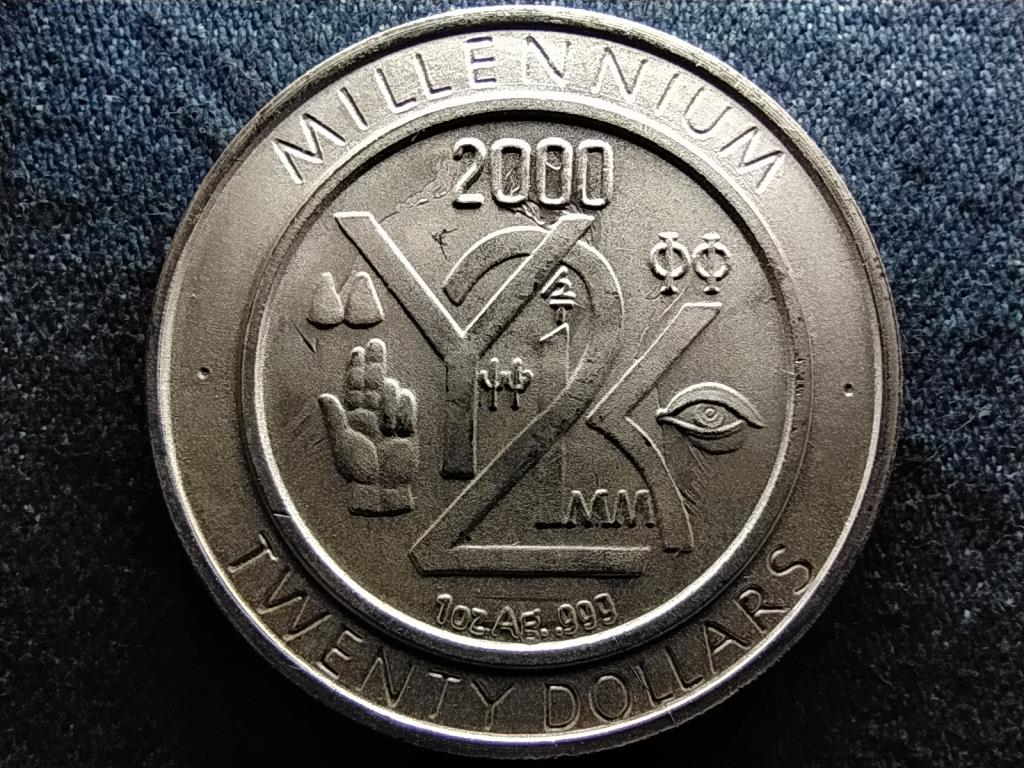 Libéria Millennium .999 ezüst 20 Dollár