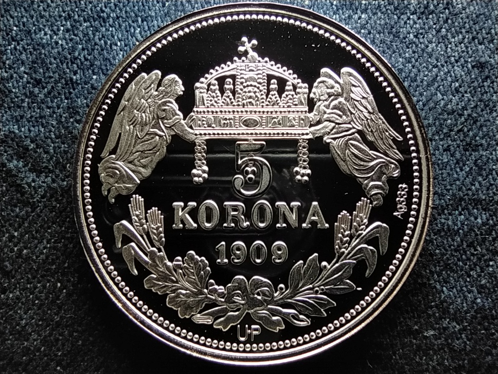 Királyi Koronák Utánveretben II. József 5 korona .333 ezüst