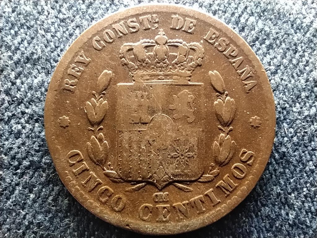 Spanyolország XII. Alfonz (1874-1885) 5 centimo