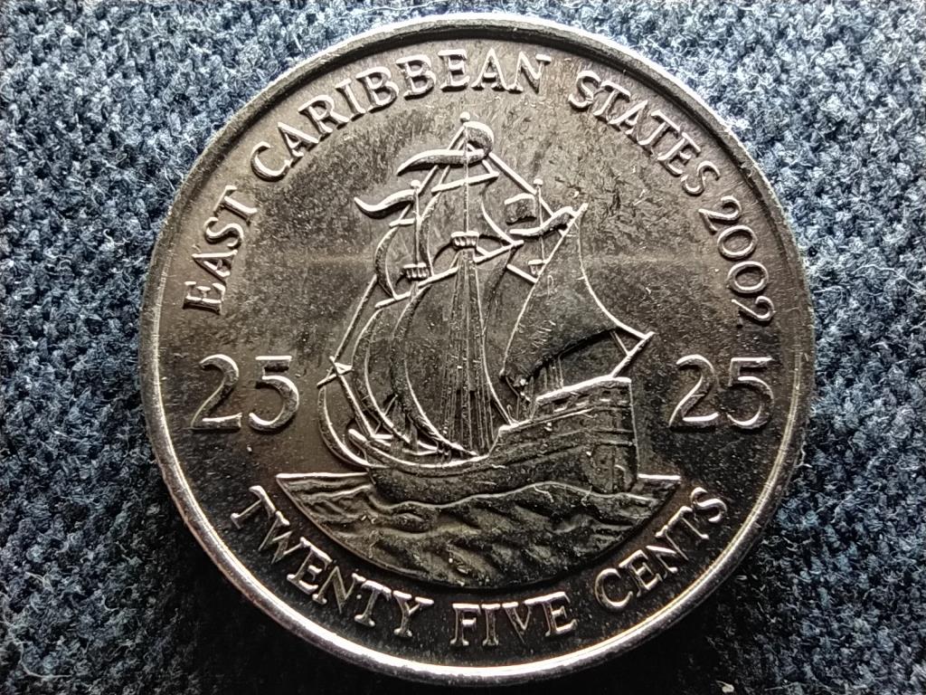 Kelet-karibi Államok Szervezete II. Erzsébet 25 cent