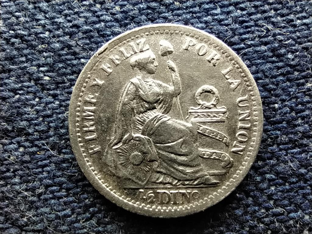 Peru Köztársaság (1822-napjainkig) .900 ezüst 1/2 Din
