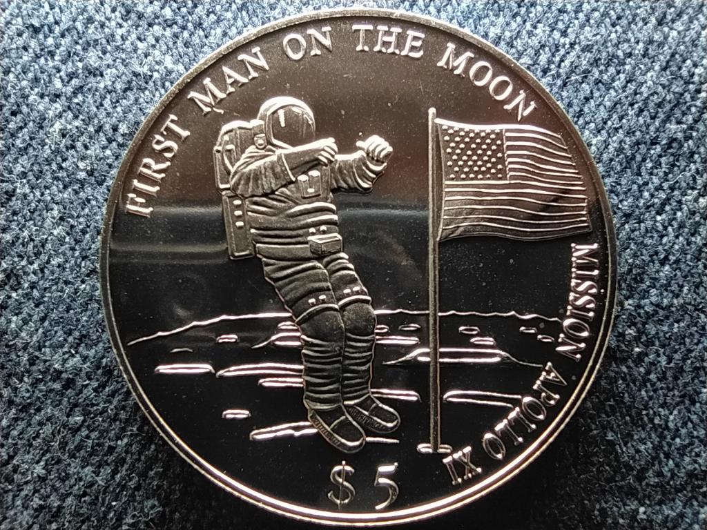 Libéria Az első ember a Holdon 5 Dollár