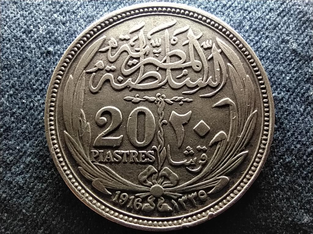 Egyiptom Huszajn Kámil (1914-1917) .833 ezüst 20 piaszter