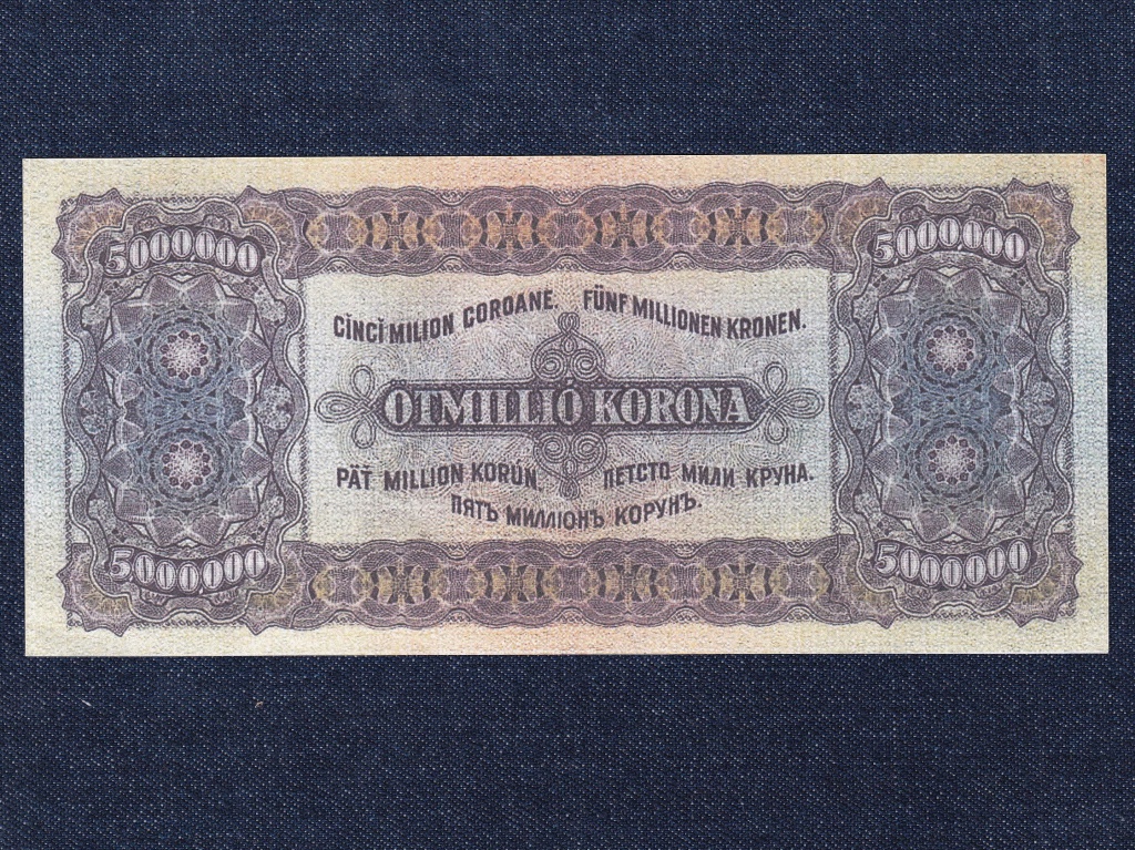 Kisméretű Korona államjegyek 5 millió Korona bankjegy