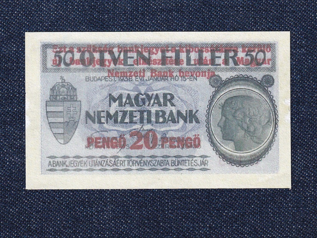 Kis címletű sorozat (1938) 50 fillér bankjegy