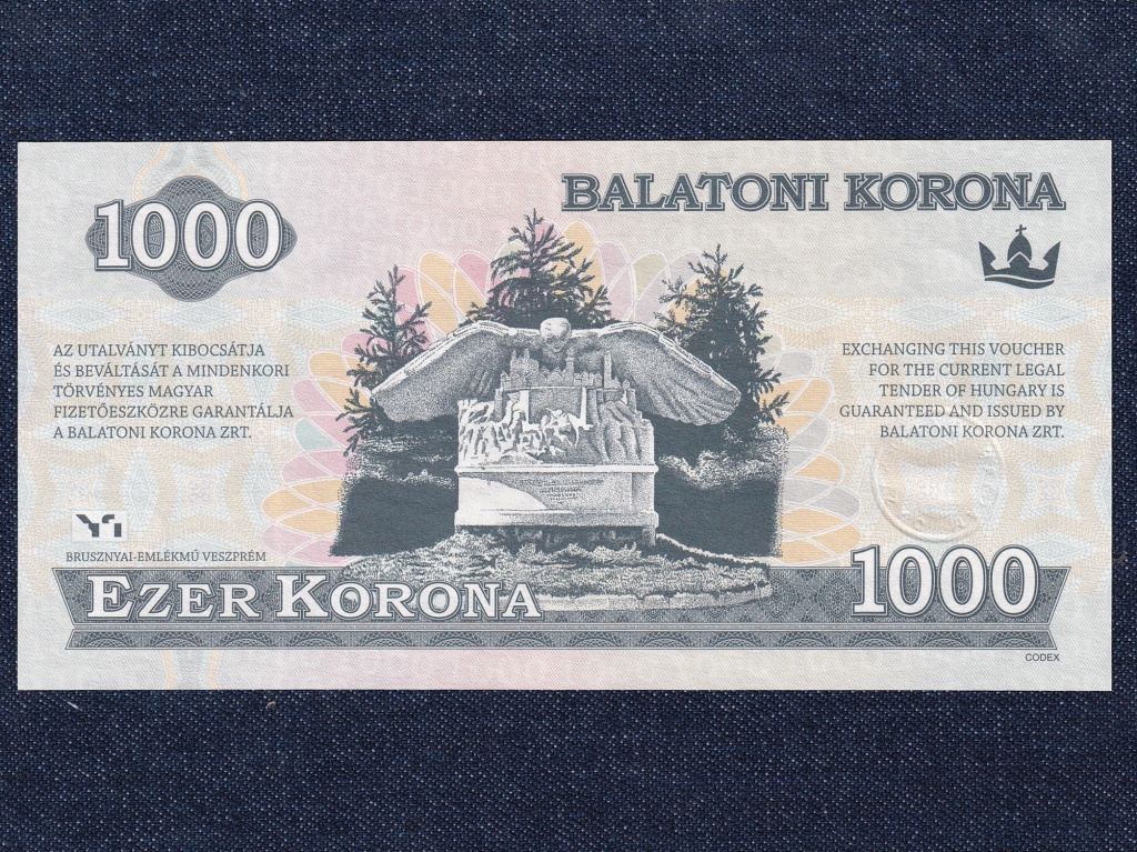 Balatoni Korona 1000 Korona szükségpénz