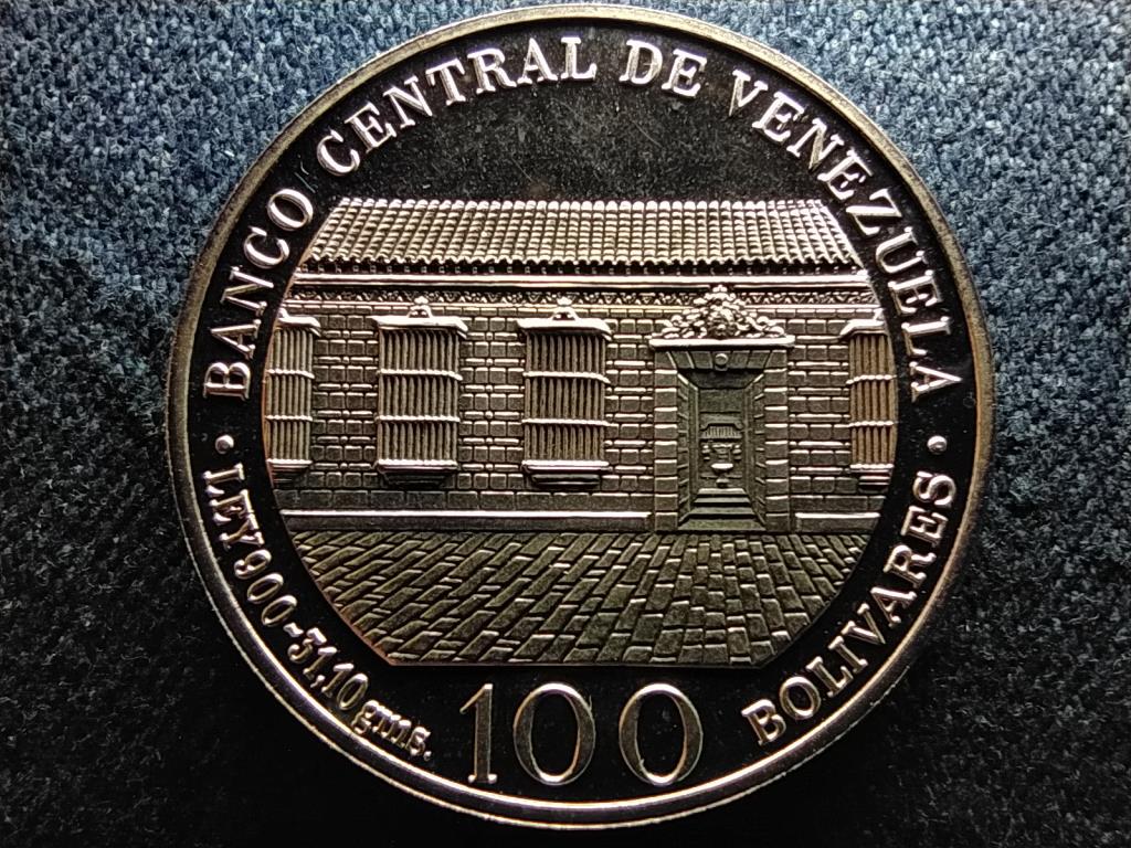 Venezuela Simon Bolivar 200. évfordulója .900 ezüst 100 bolívar