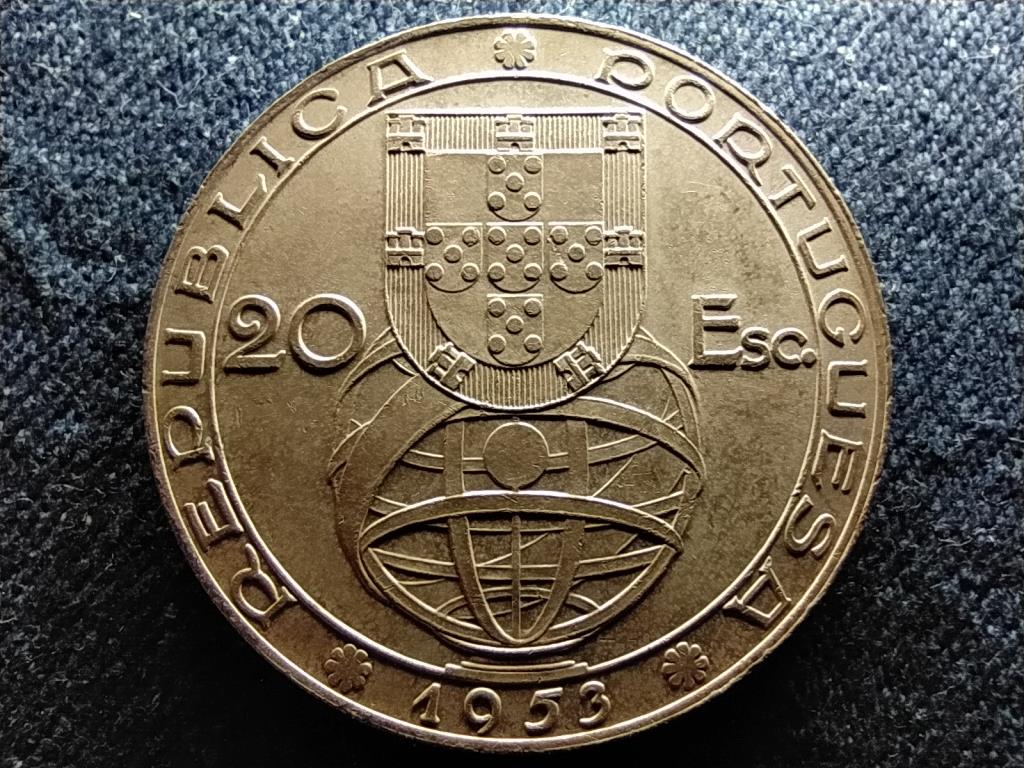 Portugália Pénzügyi helyreállítás .800 ezüst 20 Escudo