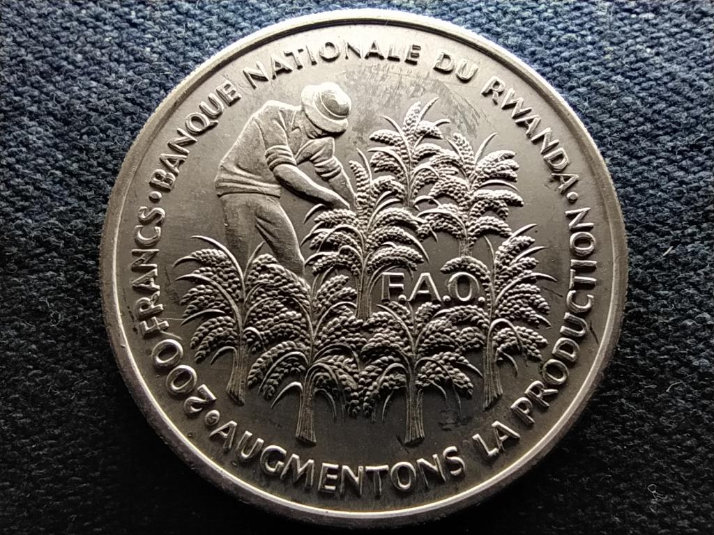 Ruanda FAO .800 ezüst 200 frank