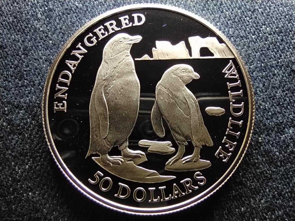 Cook-szigetek Pingvinek .925 ezüst 50 Dollár