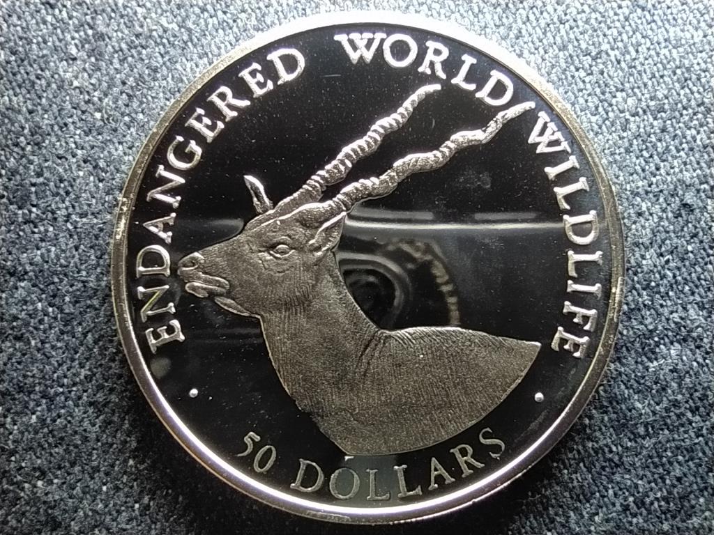 Cook-szigetek Indiai antilop .925 ezüst 50 Dollár