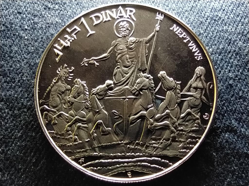 Tunézia Neptunusz .925 ezüst 1 Dínár