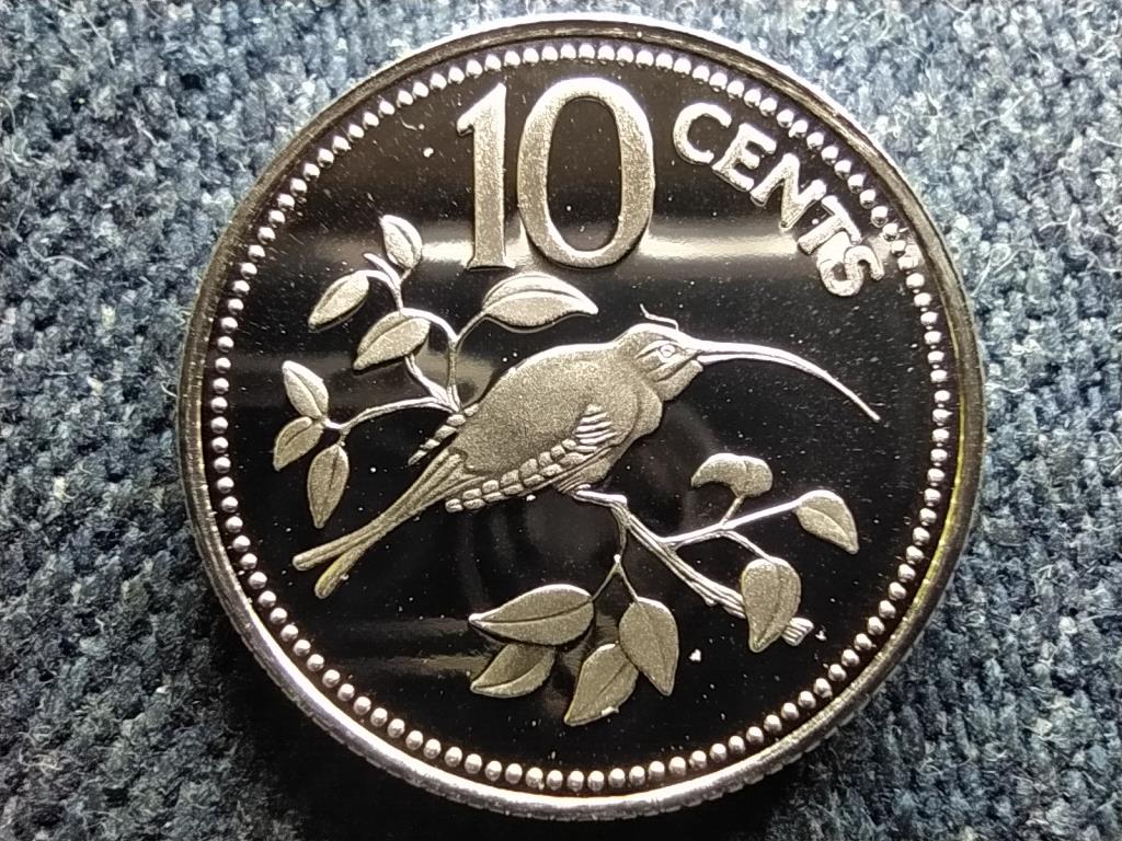 Belize madárvilága Hosszúfarkú remetekolibri .925 ezüst 10 Cent