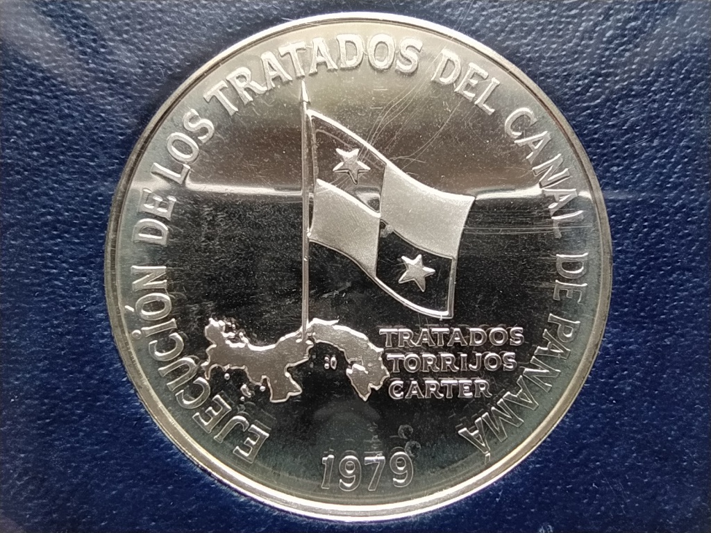 Panama Panama-csatorna szerződés .925 ezüst 5 Balboa