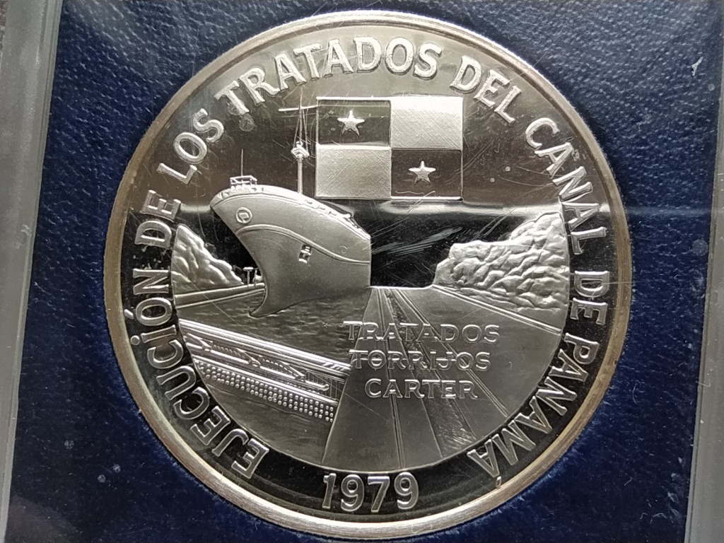 Panama Panama-csatorna szerződés végrehajtása .925 ezüst 10 Balboa