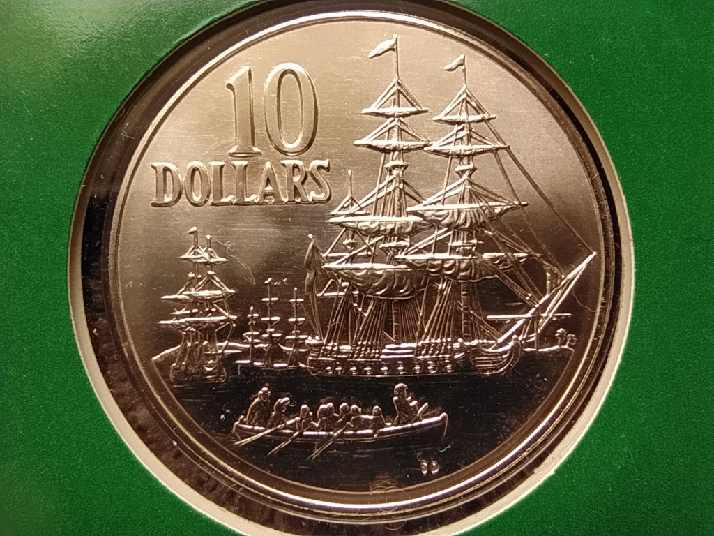 Ausztrália Az első flotta 200. évfordulója .925 ezüst 10 Dollár