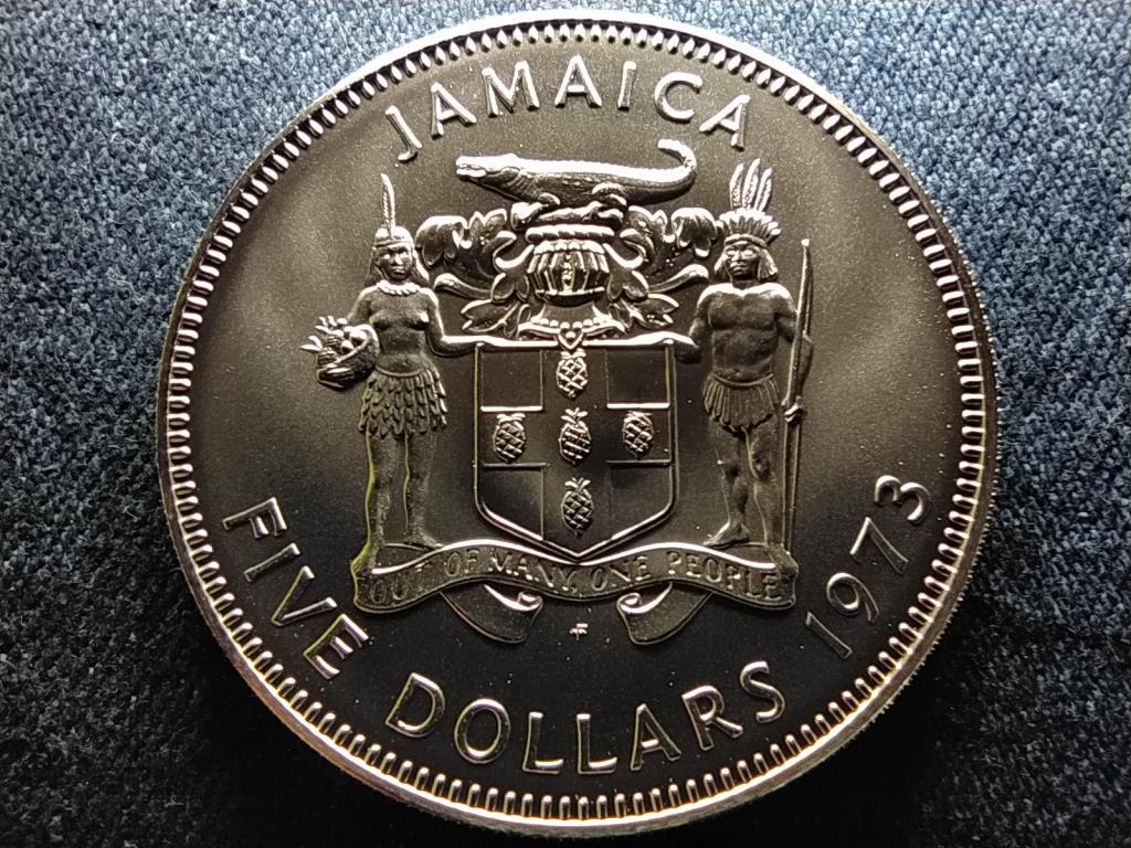 Jamaica II. Erzsébet (1952-) .925 ezüst 5 Dollár
