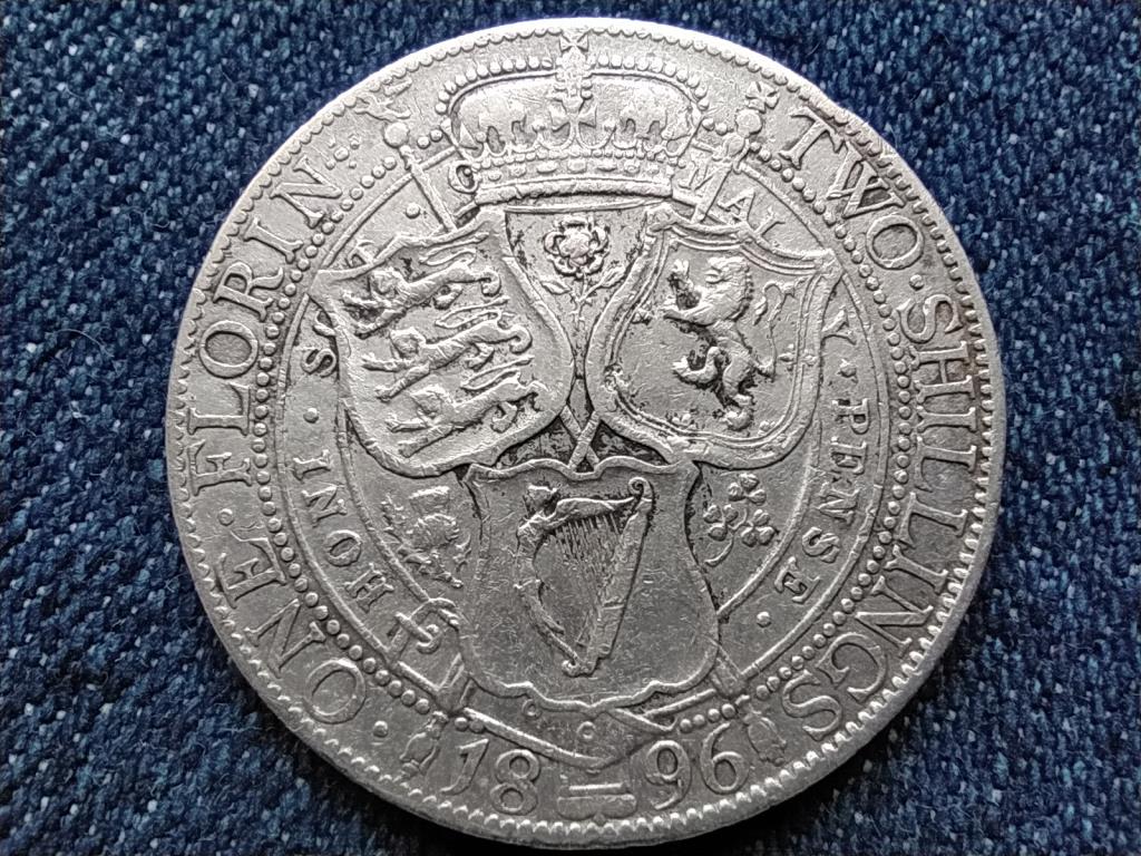 Anglia Viktória (1837-1901) .925 ezüst 1 Florin/ 2 Shilling