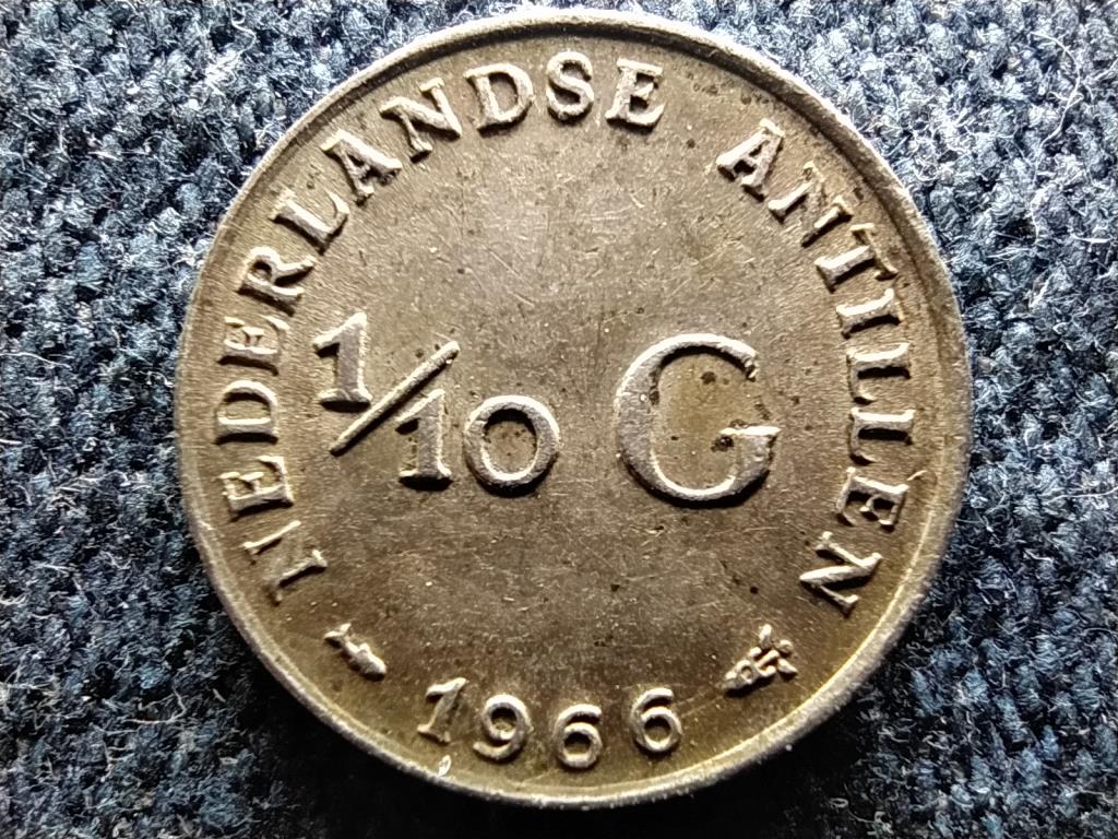 Holland Antillák Júlia (1948-1980) .640 ezüst 1/10 gulden