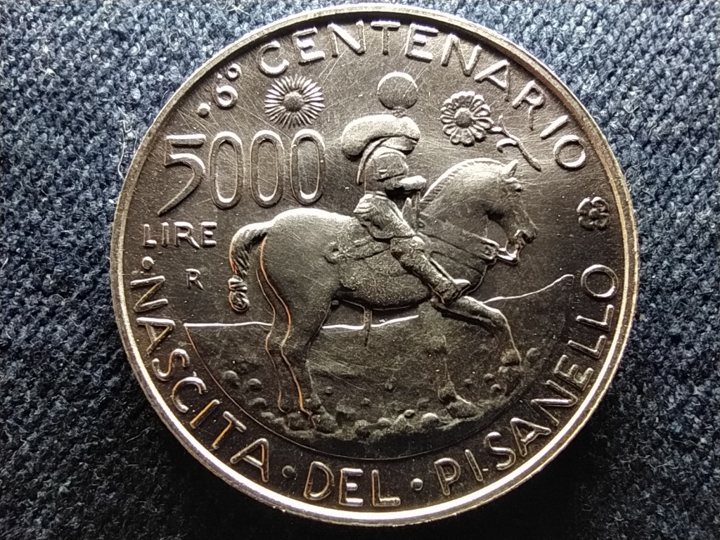 Olaszország 600 éve született Pisanello .835 ezüst 5000 Líra