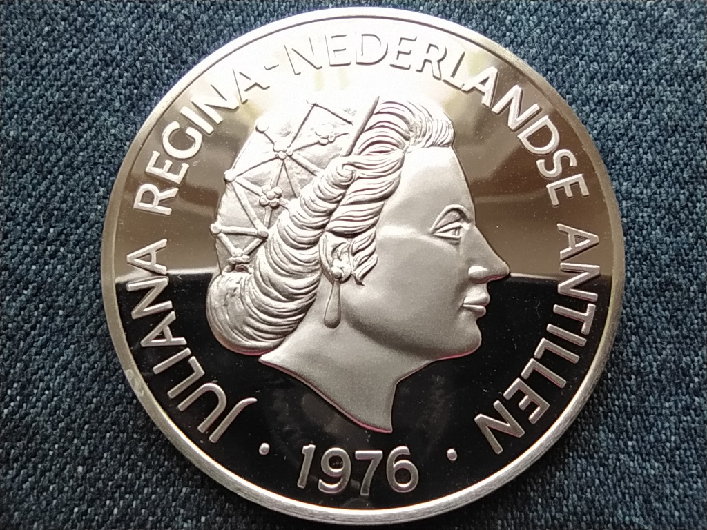 Holland Antillák Amerikai Bicentenárium .925 ezüst 25 gulden