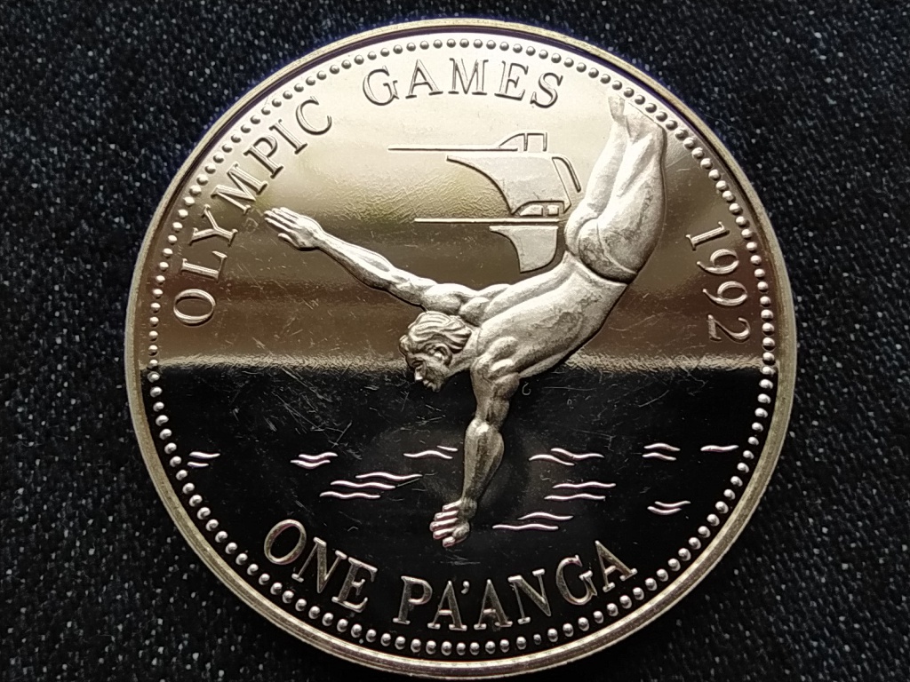 Tonga Olimpiai sorozat Műugró .925 ezüst 1 paanga