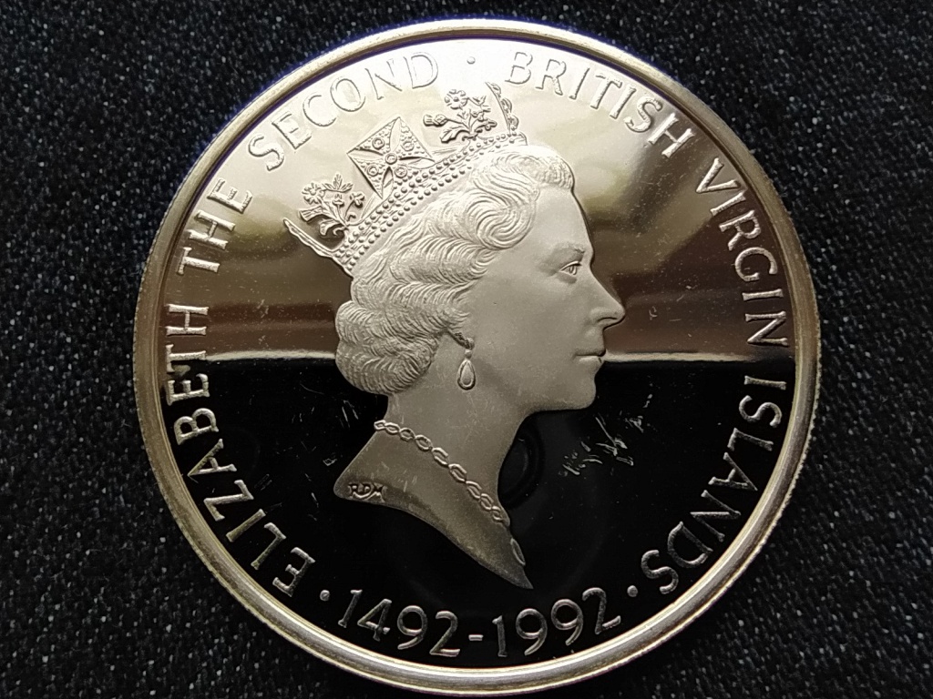 Brit Virgin-szigetek Kolumbusz a parton .925 ezüst 25 Dollár