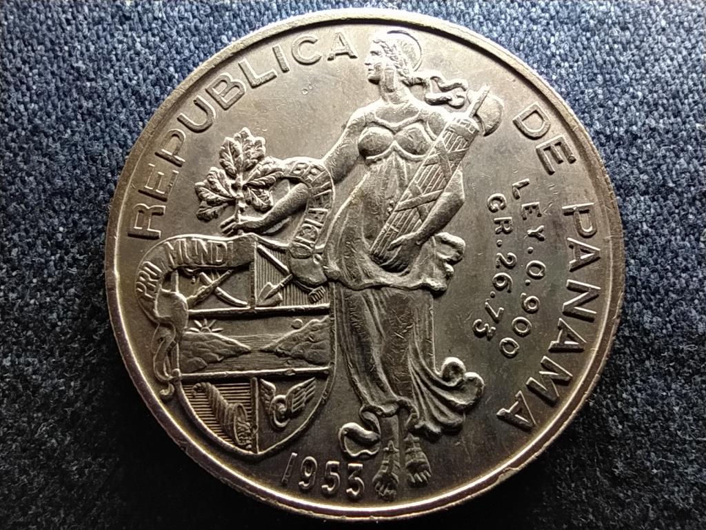 Panama 50 éves a Panamai Köztársaság .900 ezüst 1 Balboa