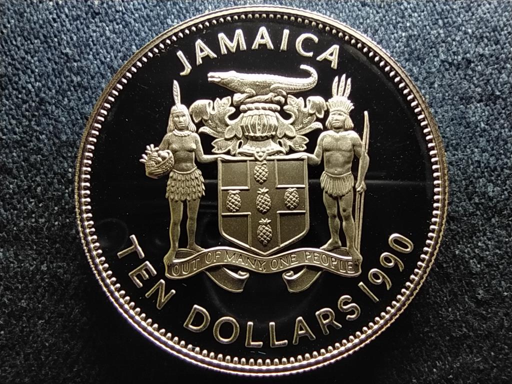 Jamaica Kolumbusz érkezése az újvilágba .925 ezüst 10 Dollár