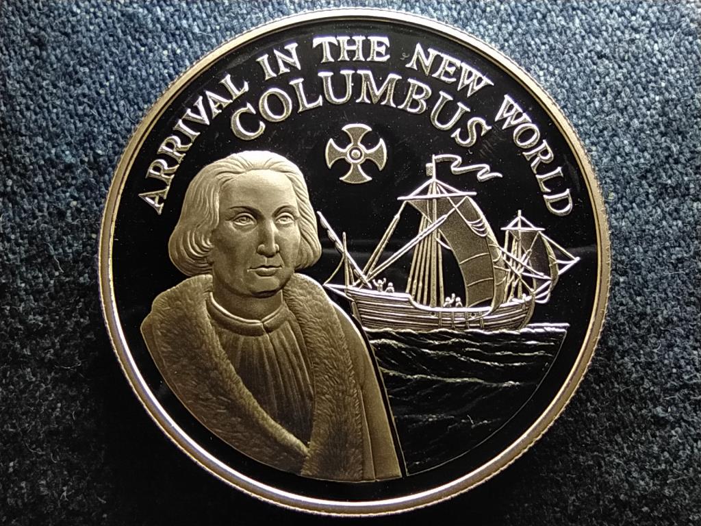 Jamaica Kolumbusz érkezése az újvilágba .925 ezüst 10 Dollár