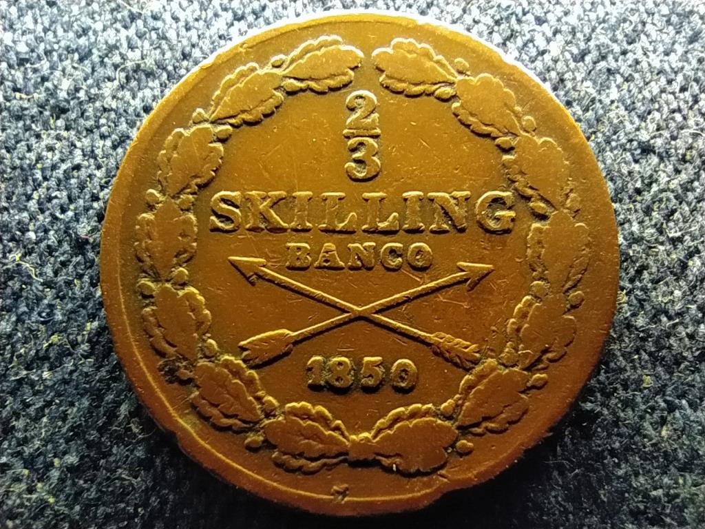 Svédország I. Oszkár (1844-1859) 2/3 skilling banco