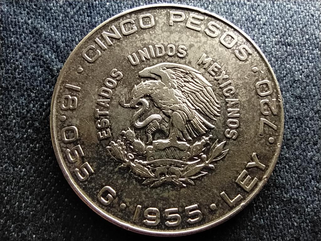 Mexikó Miguel Hidalgo .720 ezüst 5 Pezó