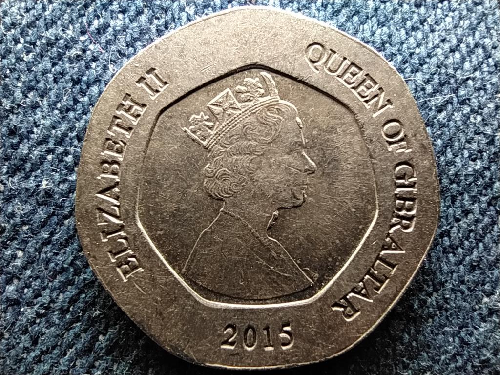 Gibraltár II. Erzsébet 20 penny