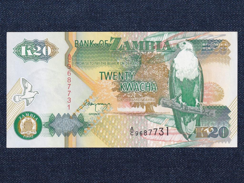 Zambia 20 Kwacha bankjegy