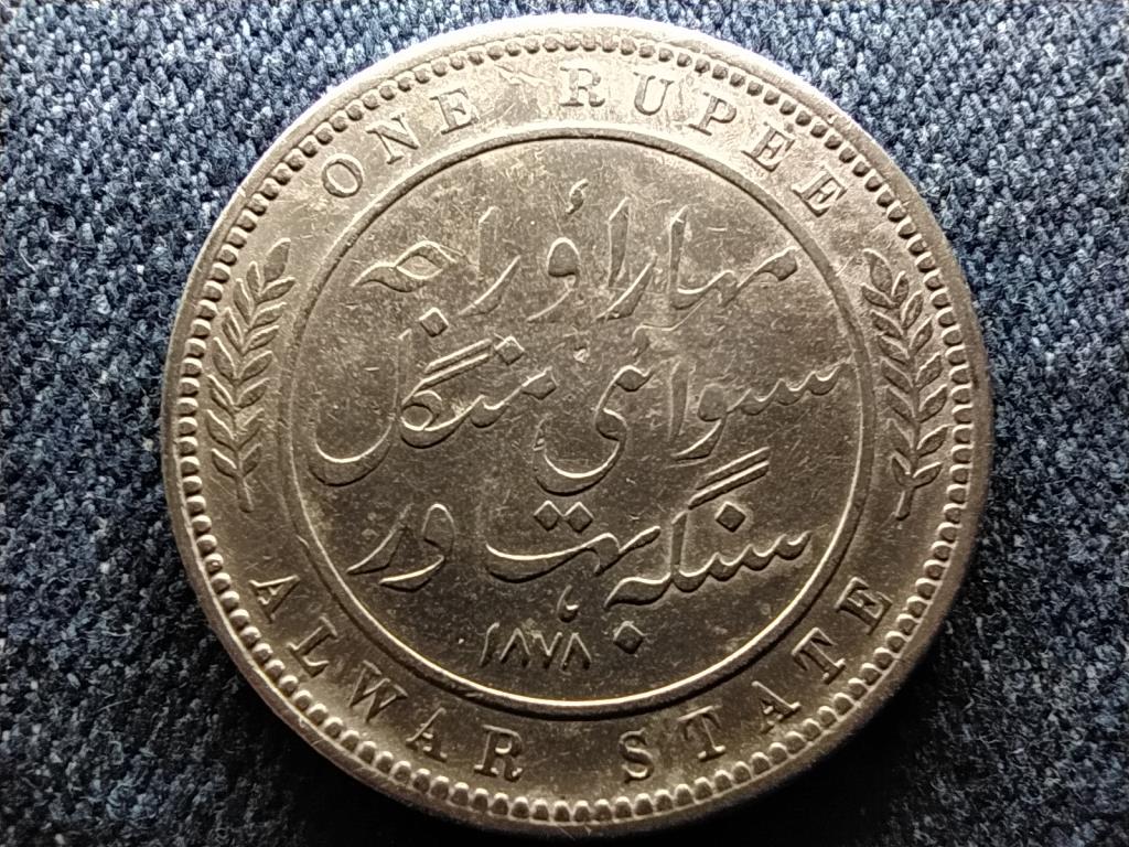 India Alwar hercegi állam .917 ezüst 1 Rúpia