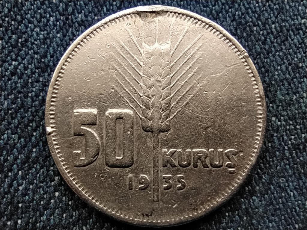 Törökország Köztársaság (1923-) .830 ezüst 50 kurus