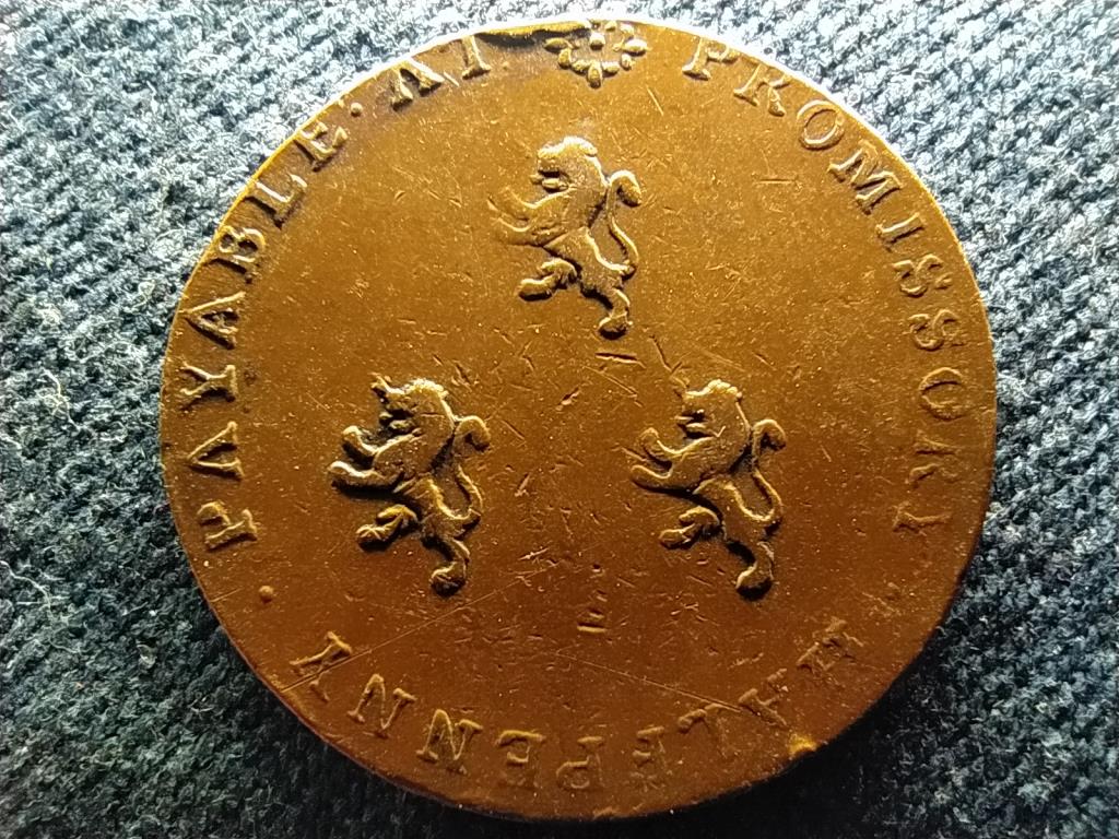 Anglia Warwickshire. Birmingham Dr. Samuel Johnson 1/2 Penny