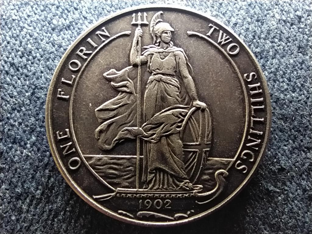 Anglia VII. Eduárd (1901-1910) .925 ezüst 1 Florin 2 Shilling