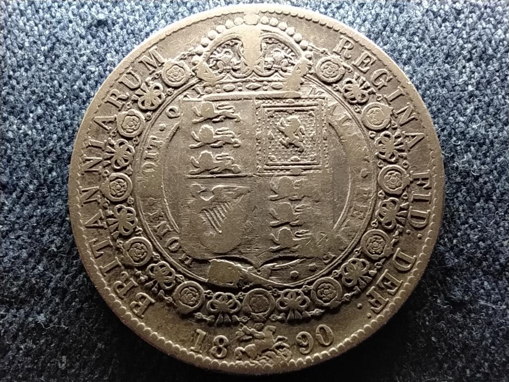 Anglia Viktória (1837-1901) .925 ezüst 1/2 Korona