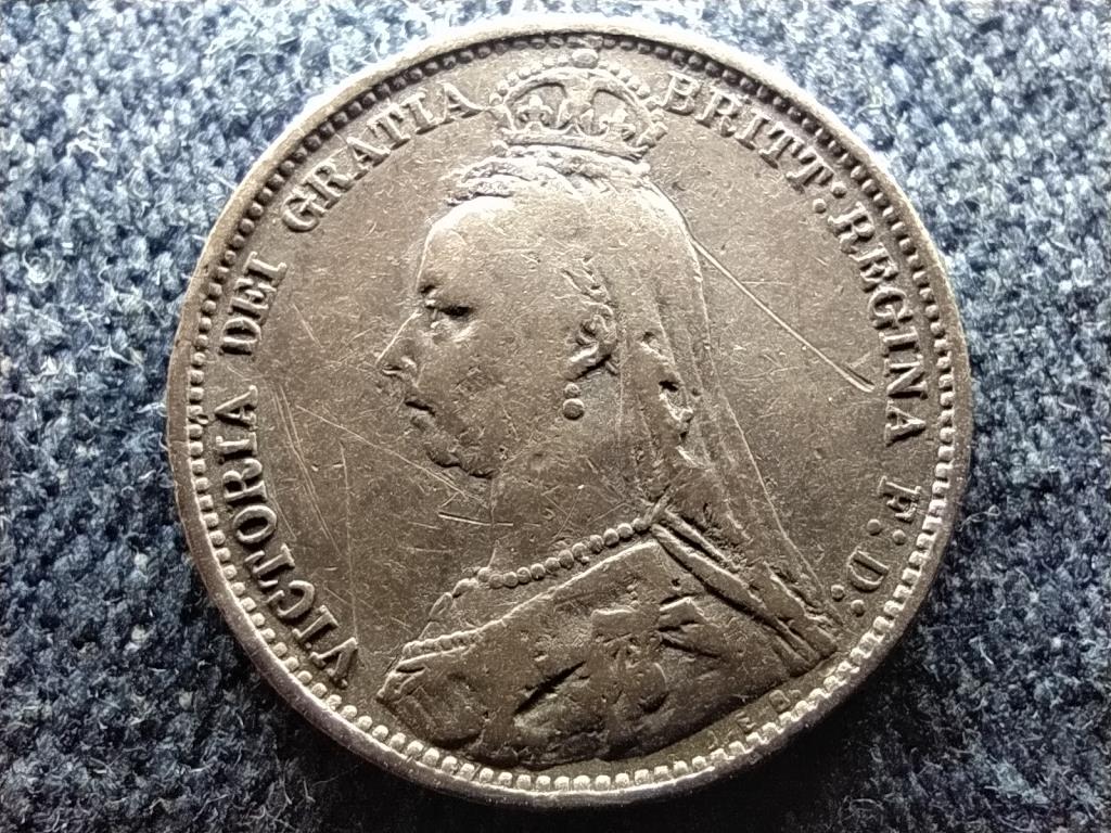 Anglia Viktória (1837-1901) .925 ezüst 6 Pence