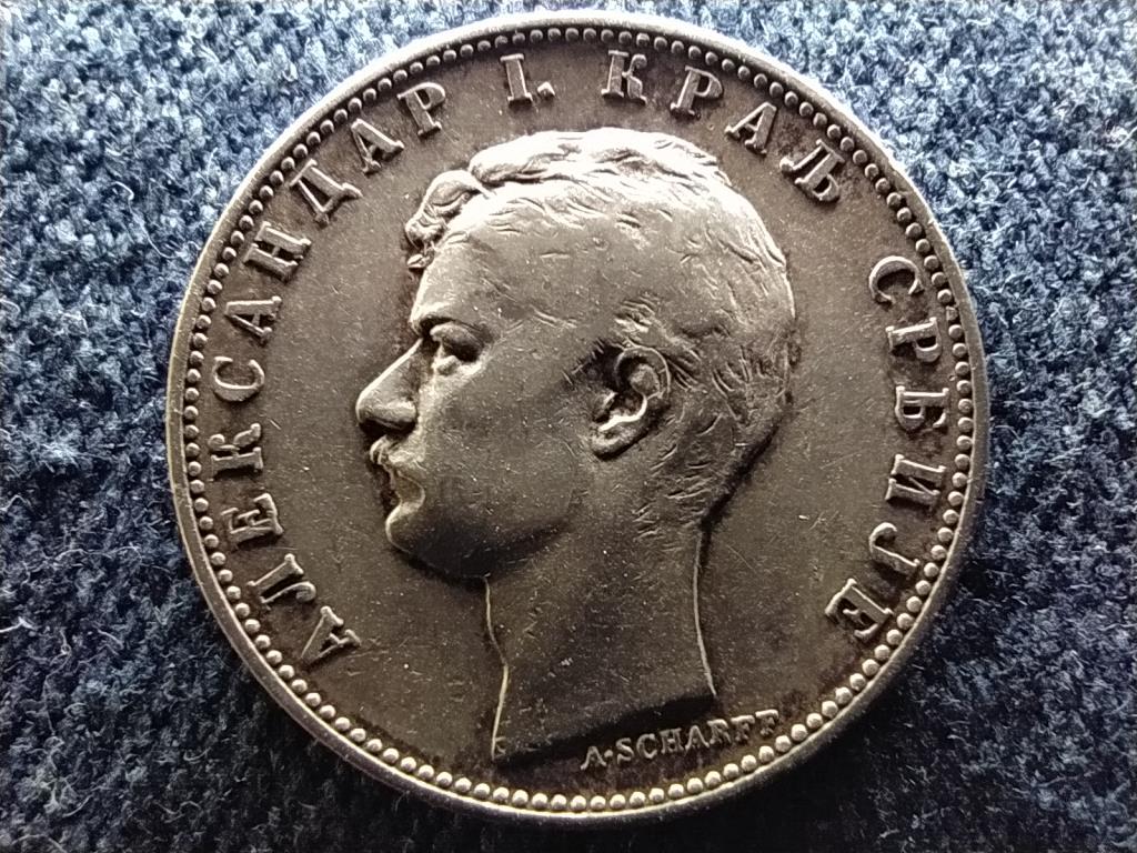 Szerbia I. Sándor (1889-1903) .835 ezüst 1 dínár