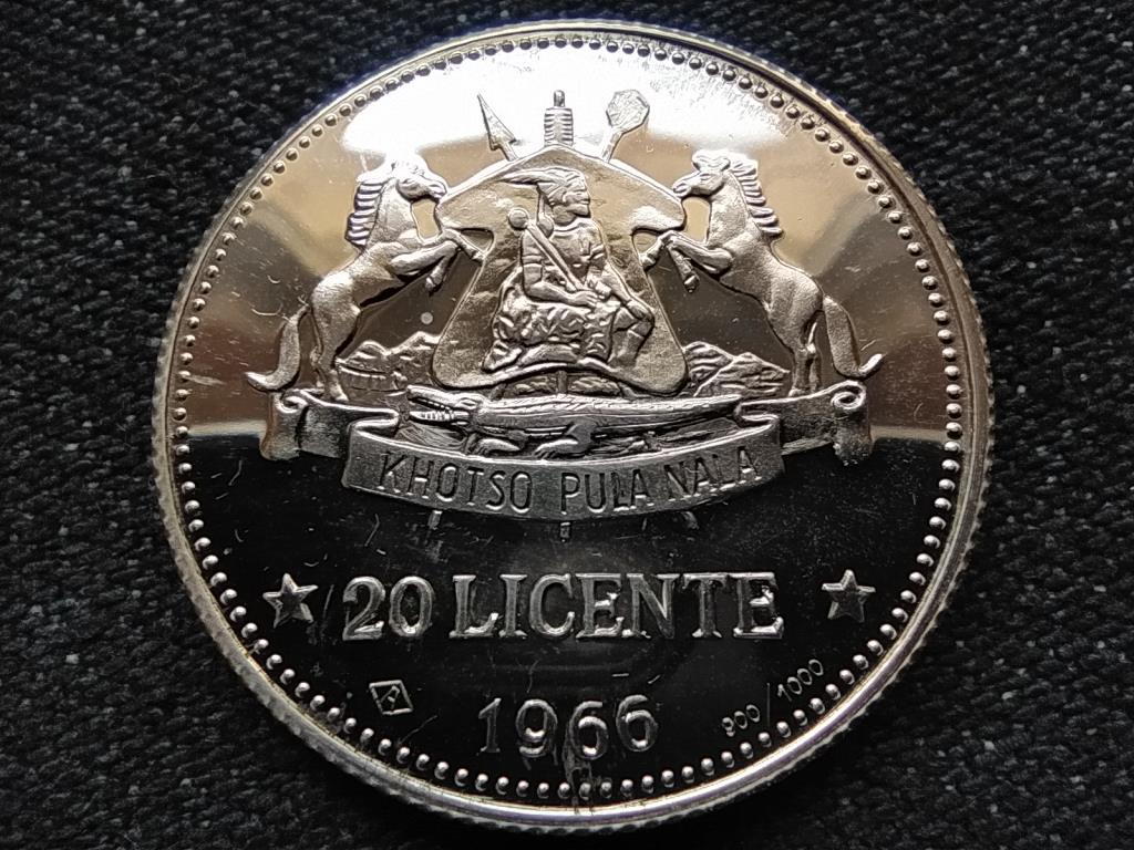 Lesotho II. Moshoeshoe király (1966-1990, 1995-1996) .900 ezüst 20 licente