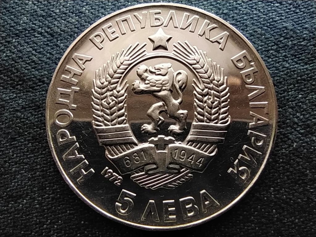 Bulgária Paisi Hilendarski .900 ezüst 5 Leva