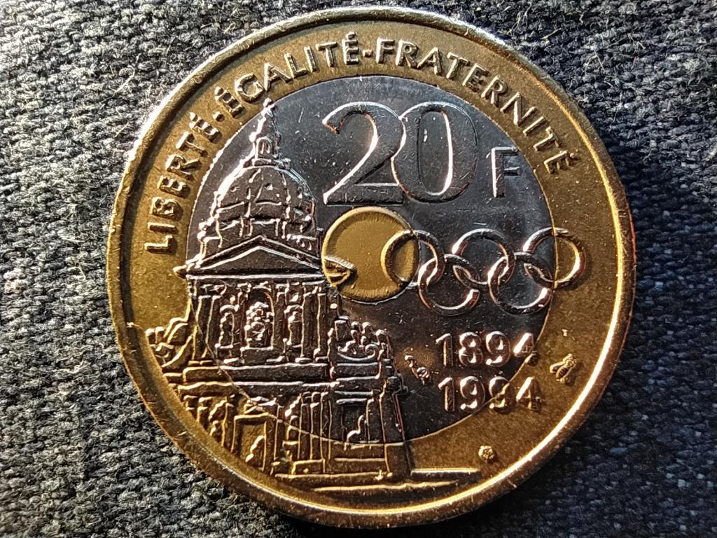 Franciaország Pierre de Coubertin 20 frank
